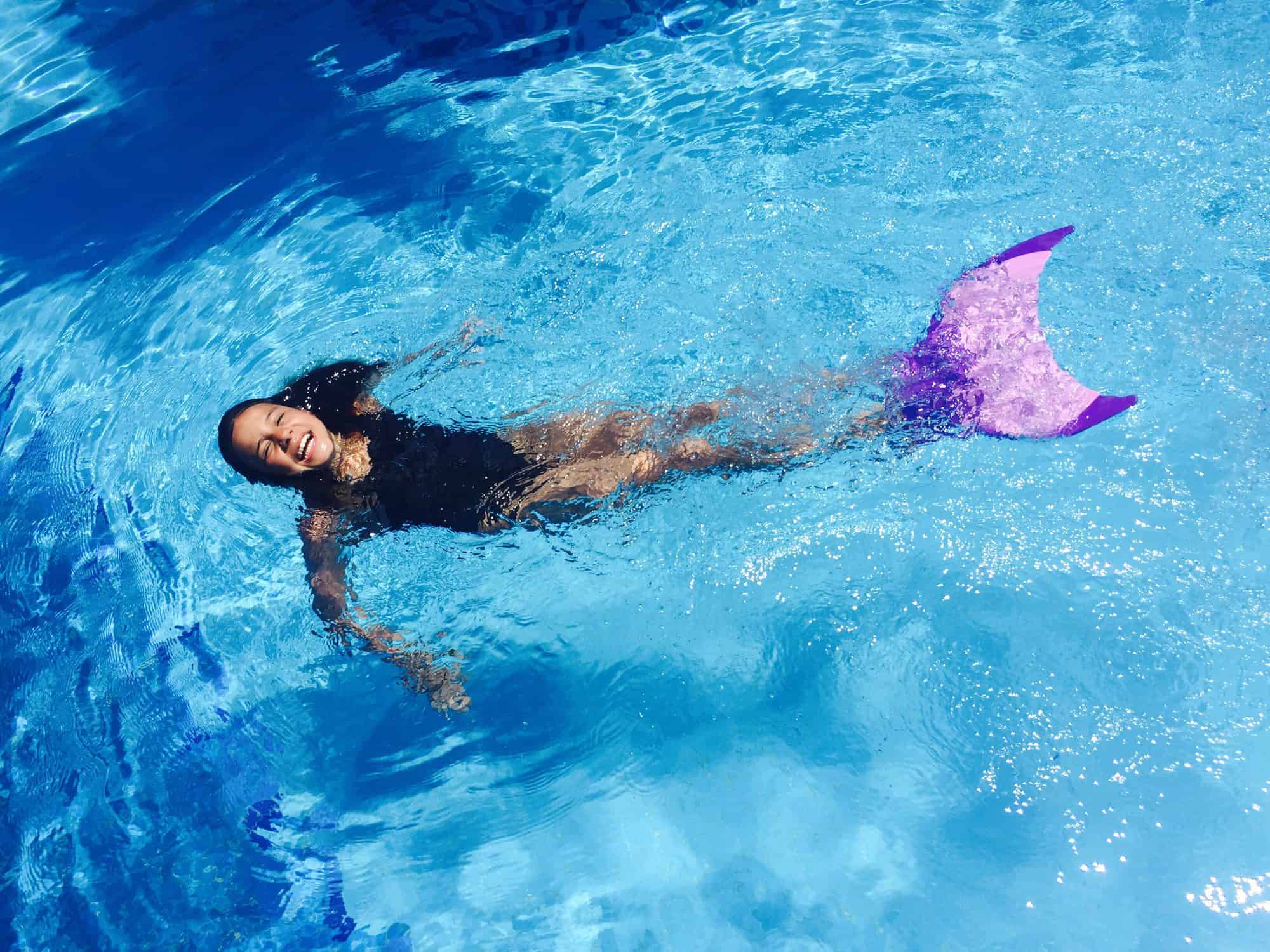 Prinzessin Cosplay Badebekleidung mit Meerjungfrau Monoflosse zum Schwimmen… DNFUN Mädchen Meerjungfrau Schwanz Badeanzug 